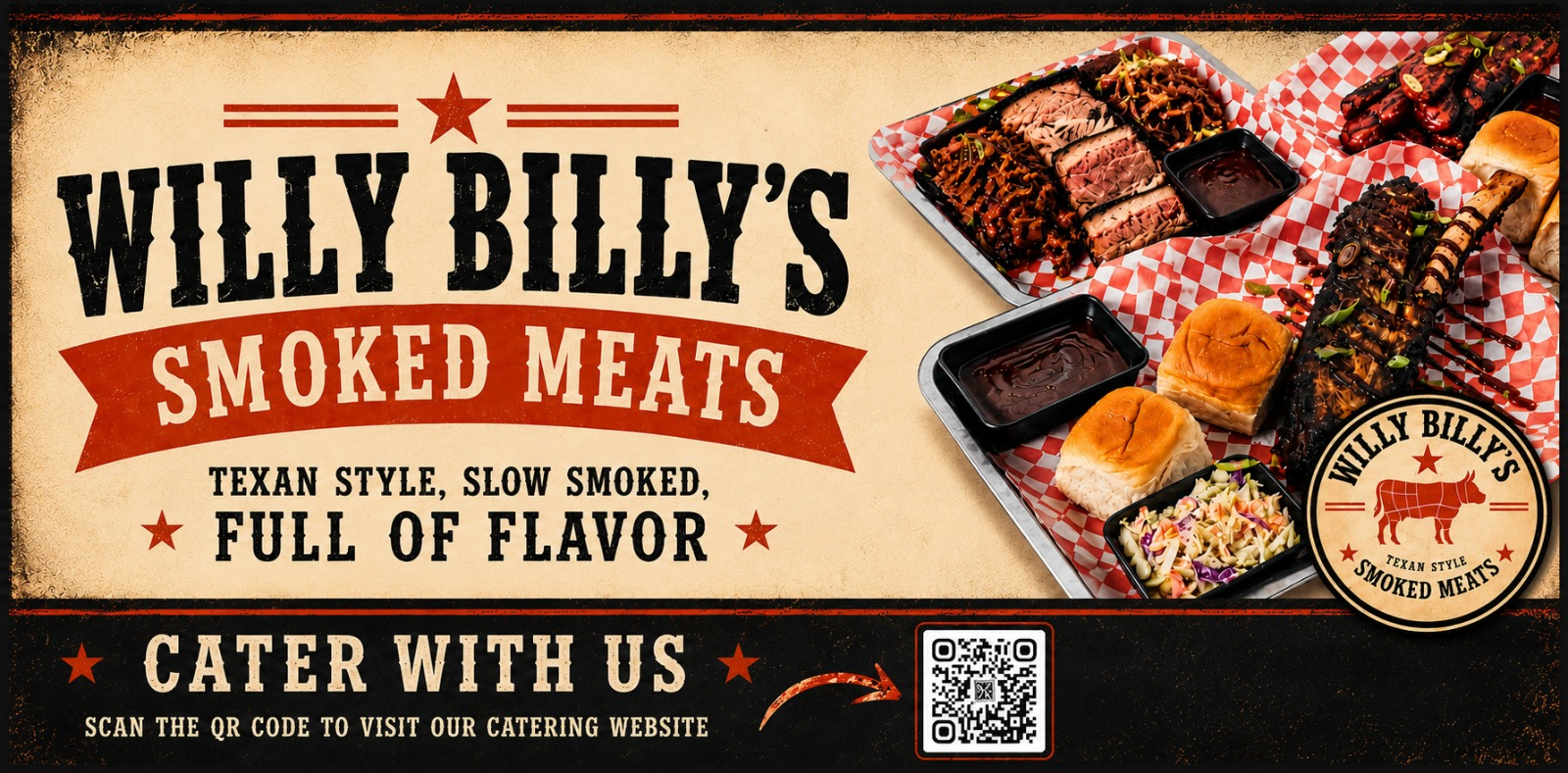 Platter of Willy Billy's smoked meats